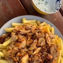 Zöldségmentes gyros tál