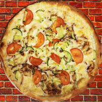 Kebab pizza