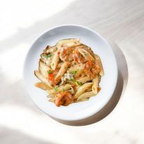 Garnélarákos-tejszínes penne