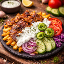 Óriás döner tál