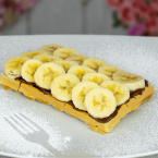 Nutellás gofri gyümölccsel