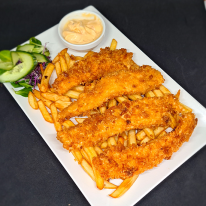 Panko morzsás fűszeres csirkemellcsíkok samuráj szósszal Panko morzsás fűszeres csirkemellcsíkok samuráj szósszal