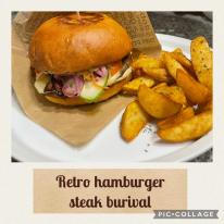 Retro hamburger