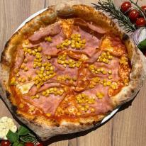 19. Sonkás-kukoricás pizza