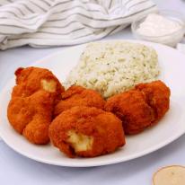 1. Rántott karfiol rizzsel, tartármártással