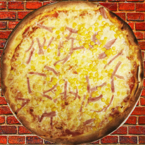 Sonkás-kukoricás pizza