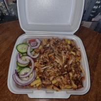 Dupla húsos gyros tál