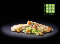 Grillezett zöldséges-csirkés quesadilla