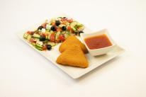 Rántott trappista sajt tál