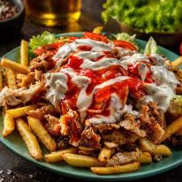 Dupla húsos gyros tál