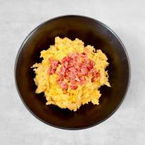 Tojásos galuska füstölt baconnel