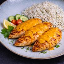 03.17.-03.22. főétel: Roston sült csirkemell cheddar sajttal