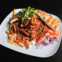 Csirke gyros tál
