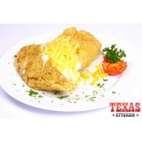 Fokhagymás sajtkrémmel töltött csirkemell rántva Fokhagymás sajtkrémmel töltött csirkemell rántva