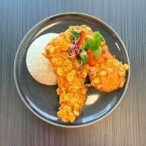 Corn flakes bundában rántott csirkemell