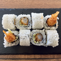 Crispy rák kifordított sushi