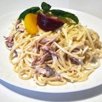 Füstölt sajtos Carbonara spagetti