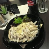 Négysajtos-sonkás penne