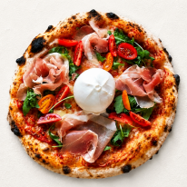 20. Prosciutto e bufala pizza