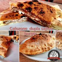 Calzone, dupla sajtos burger kemencében sütve