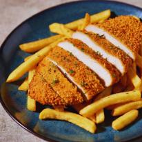 03.03.-03.08. főétel: Pankómorzsában rántott csirkemell