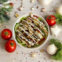 Friss kevert salátatál grillsajttal