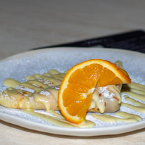 Túrós palacsinta vaníliasodóval