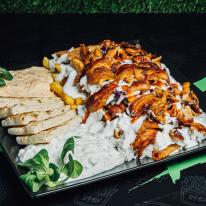 Smash gyros tál hasábburgonyával