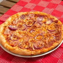 Baconos pizza