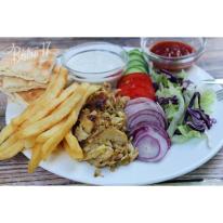 Gyros tál hasábburgonyával